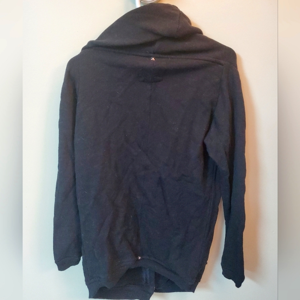 Wilfred Black Shawl Collar Zip-Accent Sweater Cardigan - Picture 3 of 4